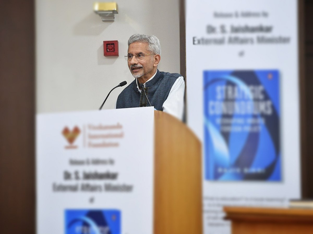X/@DrSJaishankar : Jaishankar was speaking at a book launch event in Delhi